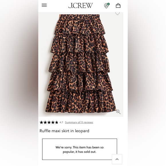 J. Crew Dresses & Skirts - NWT - J. Crew Ruffle Maxi Skirt in Leopard